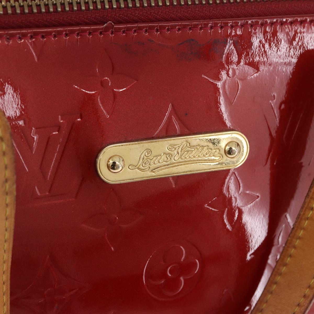 LOUIS VUITTON Vernis Bellevue PM Hand Bag Pomme D'amour M93583 LV Auth ka5098