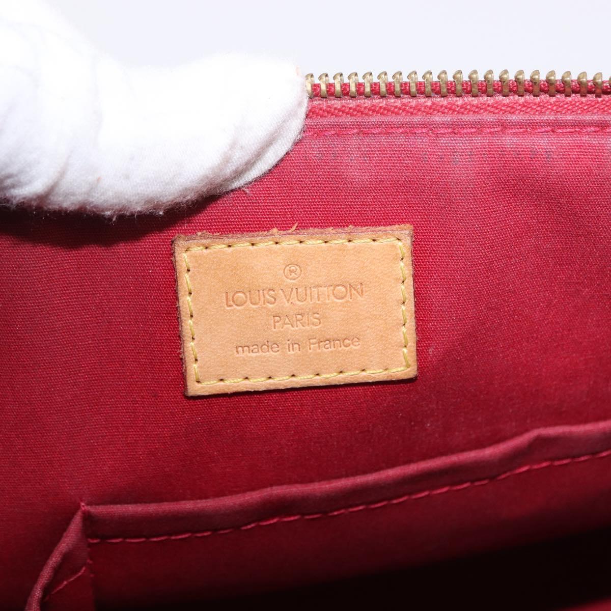 LOUIS VUITTON Vernis Bellevue PM Hand Bag Pomme D'amour M93583 LV Auth ka5098