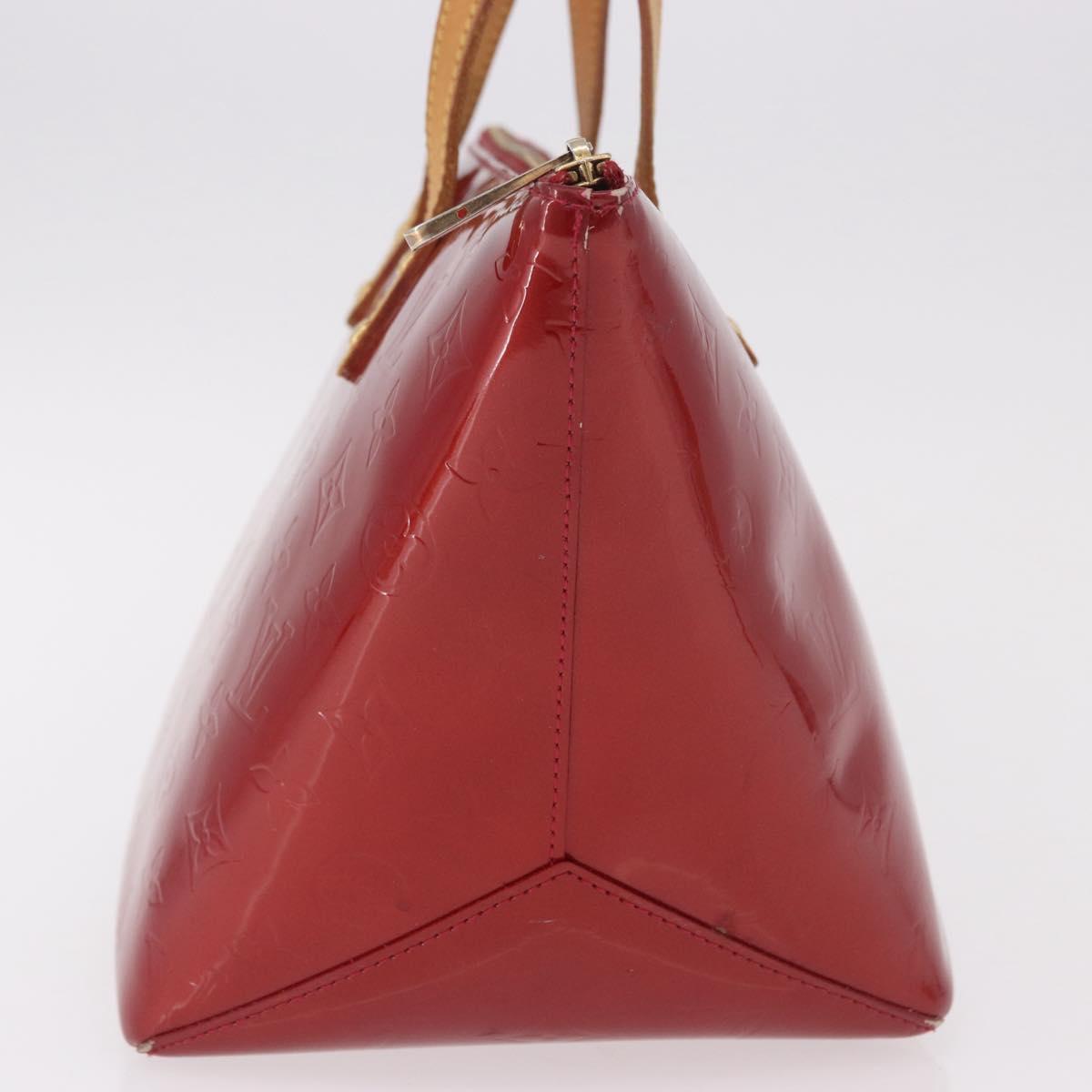 LOUIS VUITTON Vernis Bellevue PM Hand Bag Pomme D'amour M93583 LV Auth ka5098