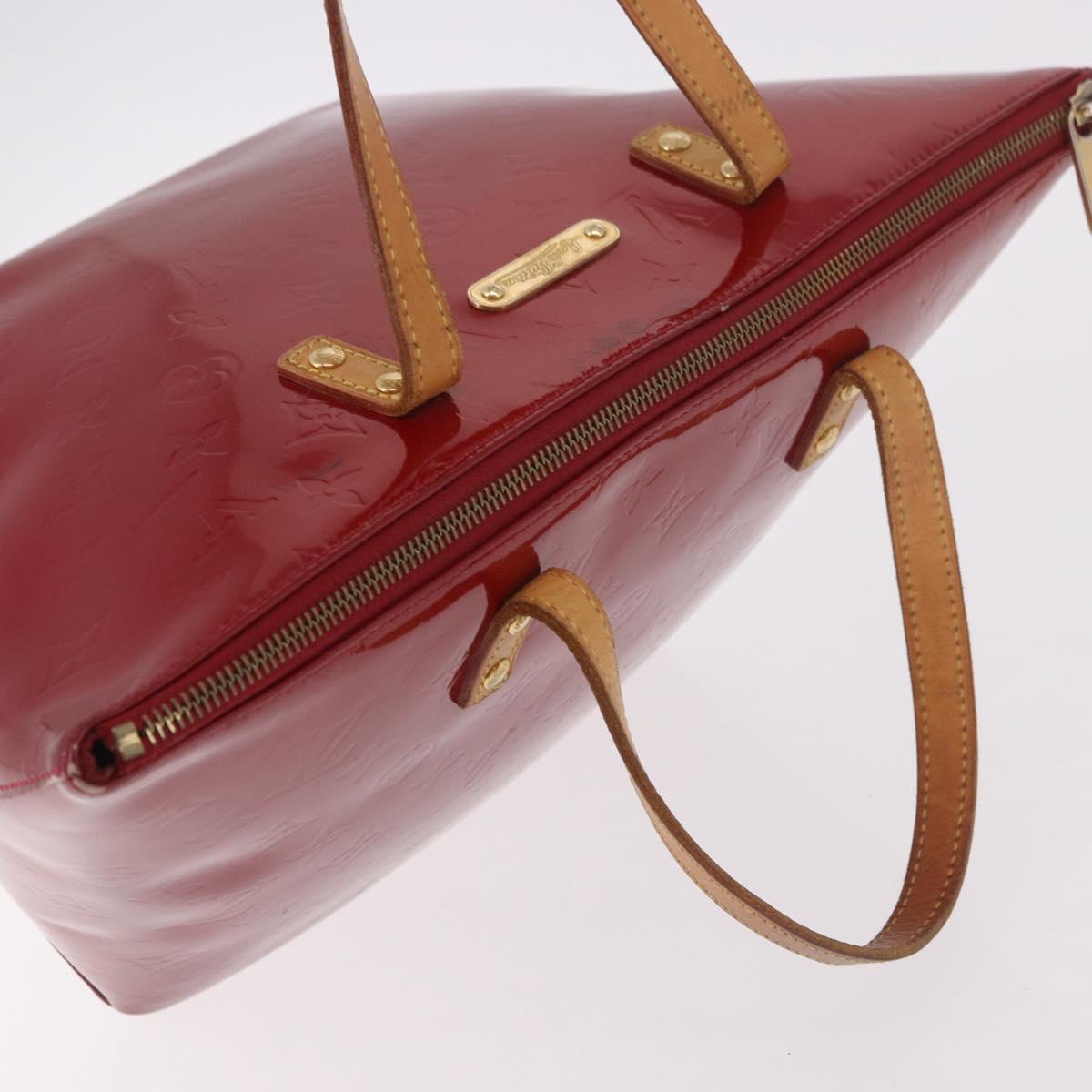 LOUIS VUITTON Vernis Bellevue PM Hand Bag Pomme D'amour M93583 LV Auth ka5098