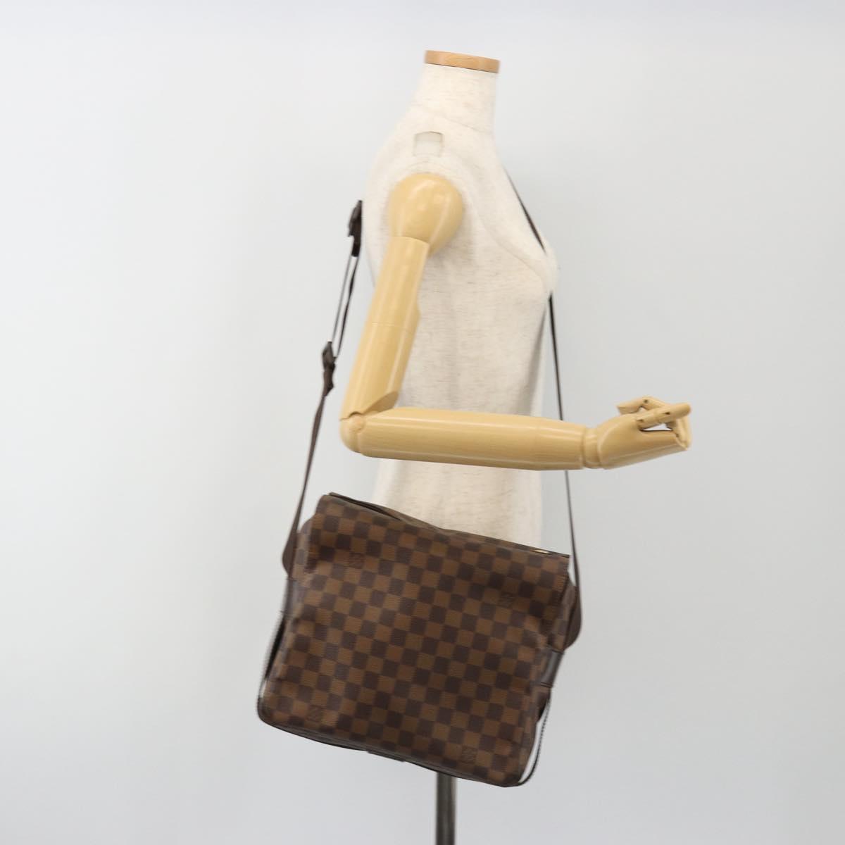 LOUIS VUITTON Damier Ebene Naviglio Shoulder Bag N45255 LV Auth ka5099A