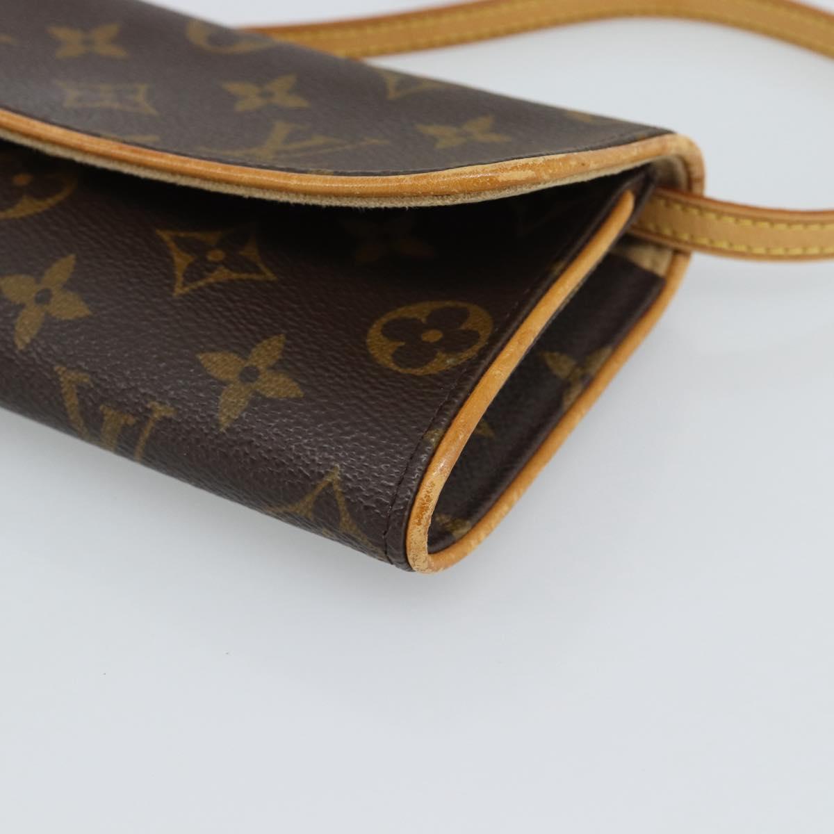 LOUIS VUITTON Monogram Pochette Twin PM Shoulder Bag M51854 LV Auth ka5101