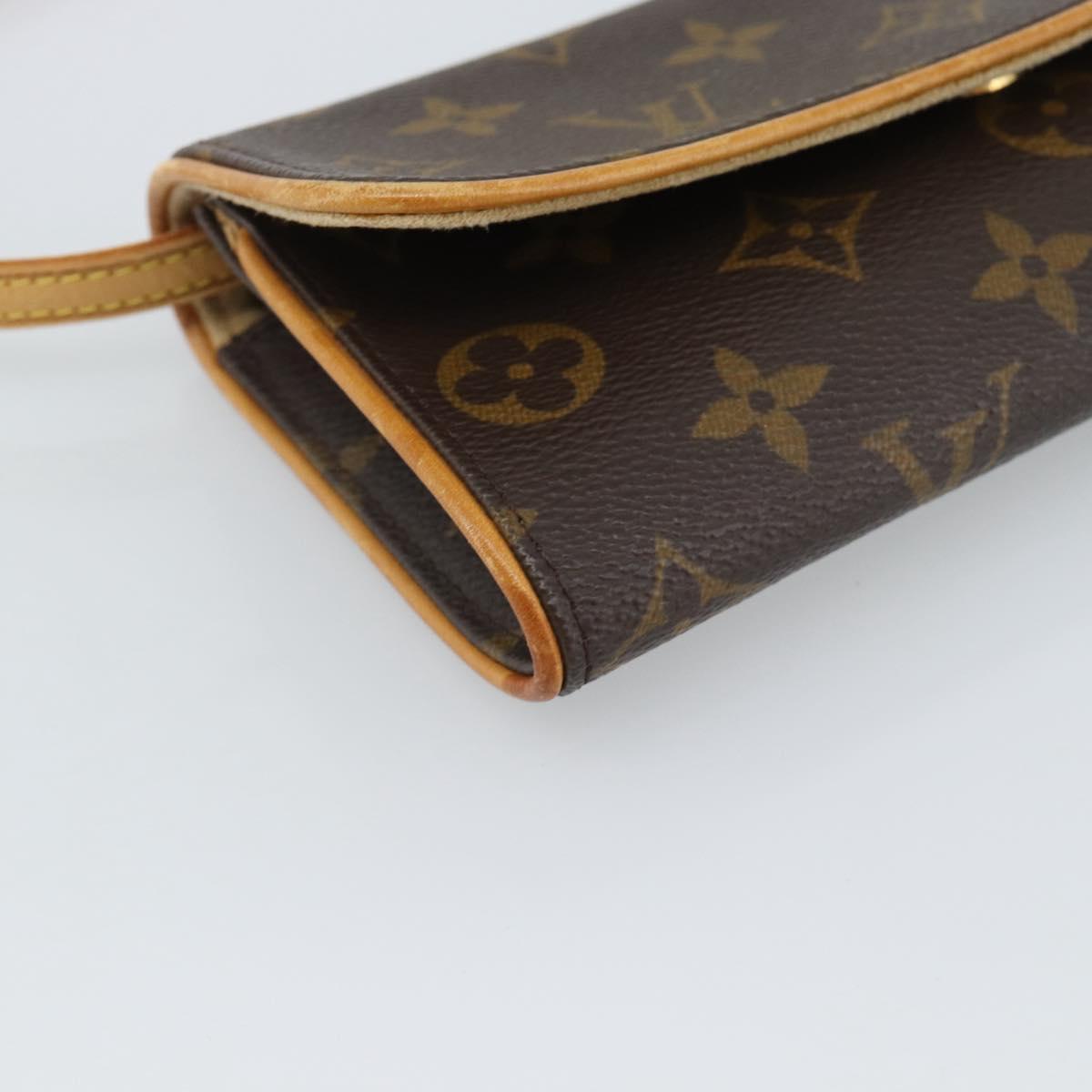 LOUIS VUITTON Monogram Pochette Twin PM Shoulder Bag M51854 LV Auth ka5101