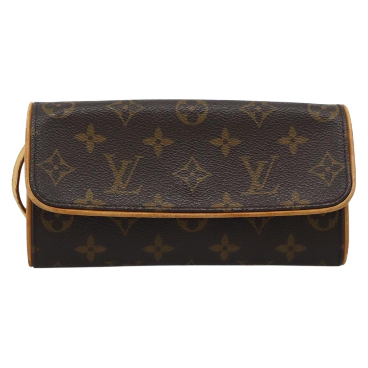 LOUIS VUITTON Monogram Pochette Twin PM Shoulder Bag M51854 LV Auth ka5101
