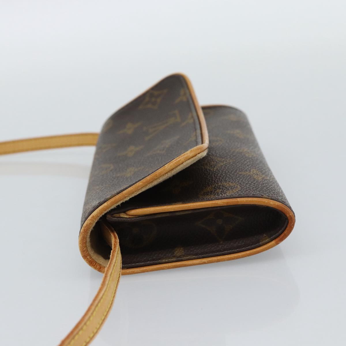 LOUIS VUITTON Monogram Pochette Twin PM Shoulder Bag M51854 LV Auth ka5101
