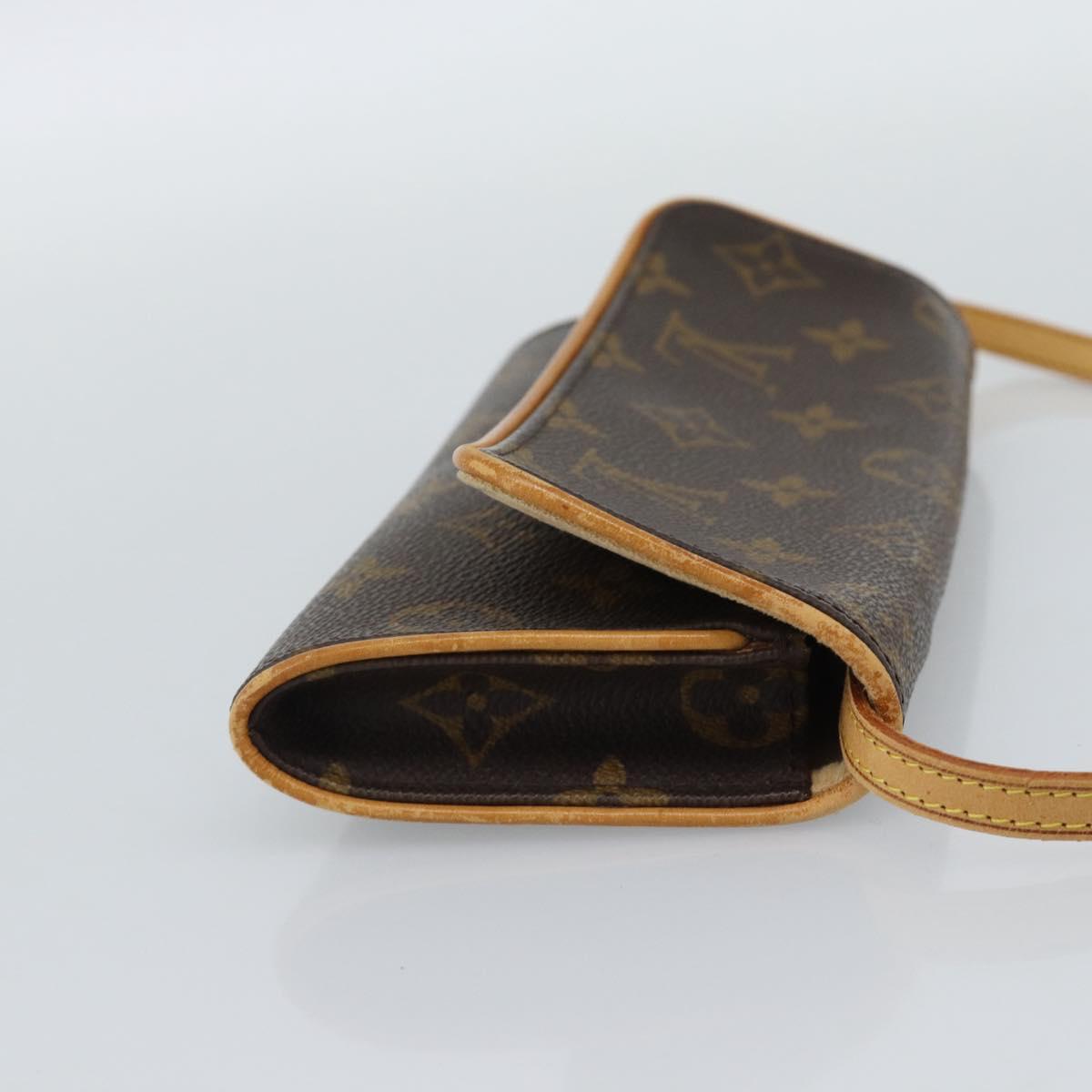 LOUIS VUITTON Monogram Pochette Twin PM Shoulder Bag M51854 LV Auth ka5101
