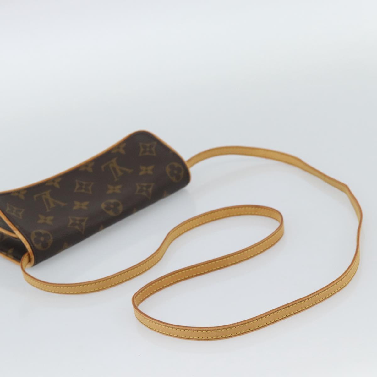 LOUIS VUITTON Monogram Pochette Twin PM Shoulder Bag M51854 LV Auth ka5101