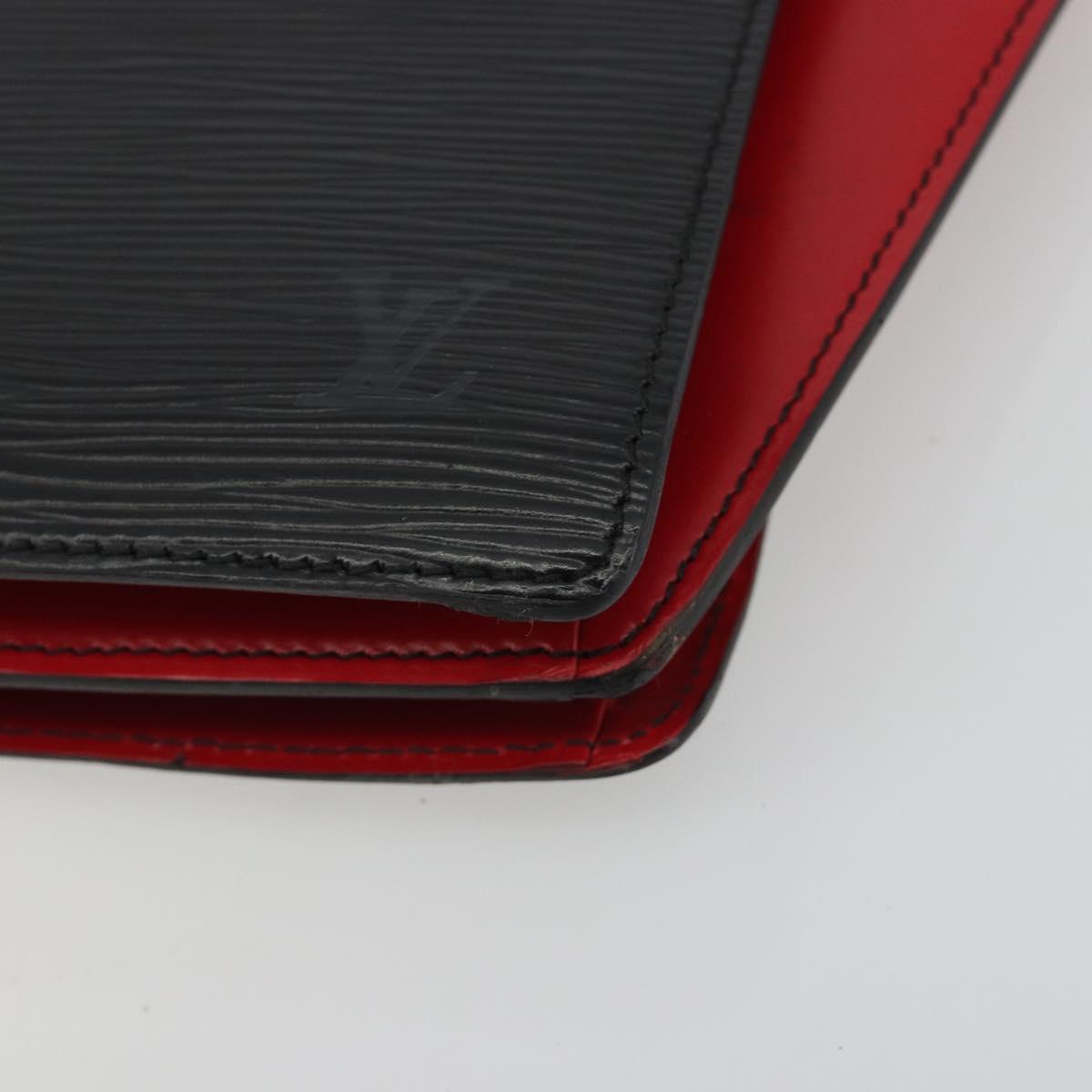 LOUIS VUITTON Epi Varenne Hand Bag Black Red M52387 LV Auth ka5103