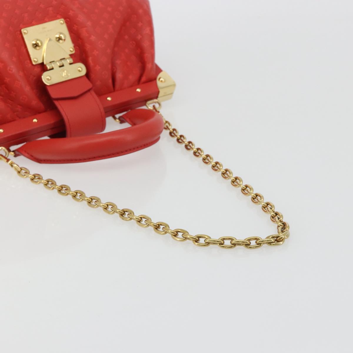 LOUIS VUITTON Nanogram Monogram Clutch Hand Bag Red M22327 LV Auth ka5104SM