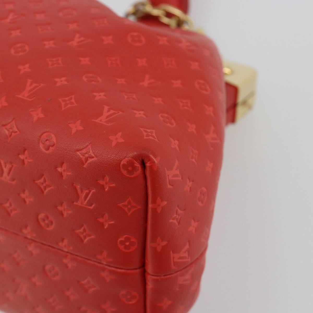 LOUIS VUITTON Nanogram Monogram Clutch Hand Bag Red M22327 LV Auth ka5104SM