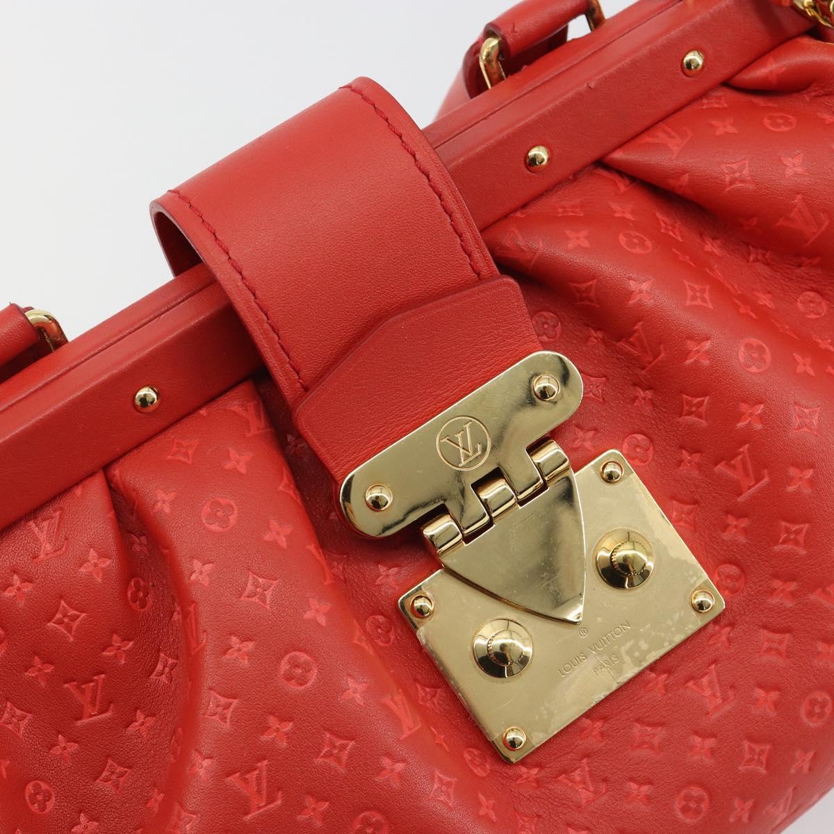 LOUIS VUITTON Nanogram Monogram Clutch Hand Bag Red M22327 LV Auth ka5104SM