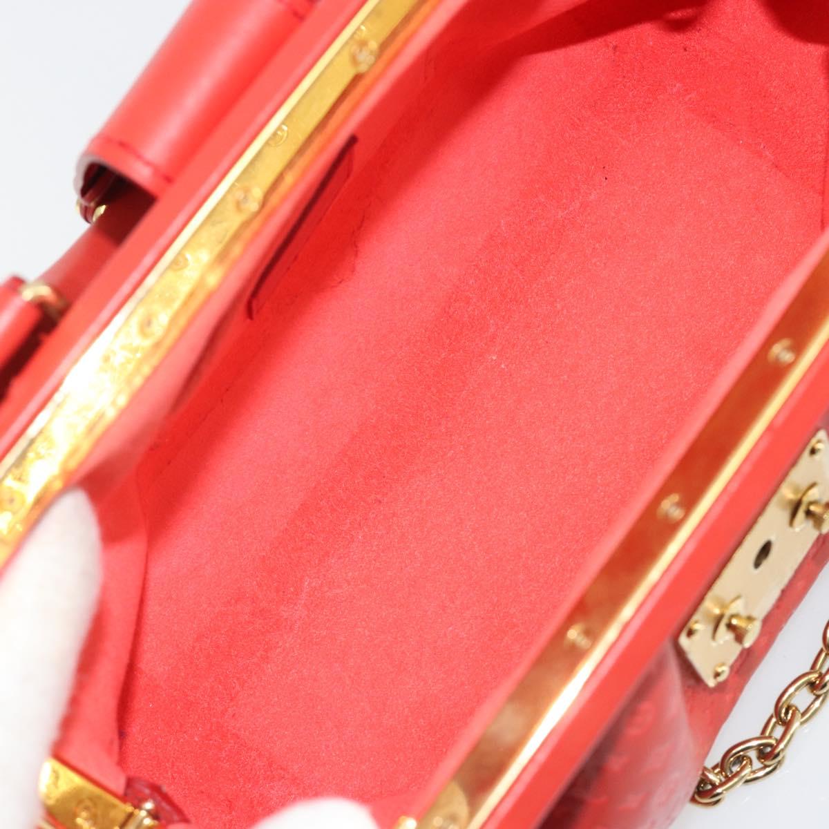 LOUIS VUITTON Nanogram Monogram Clutch Hand Bag Red M22327 LV Auth ka5104SM