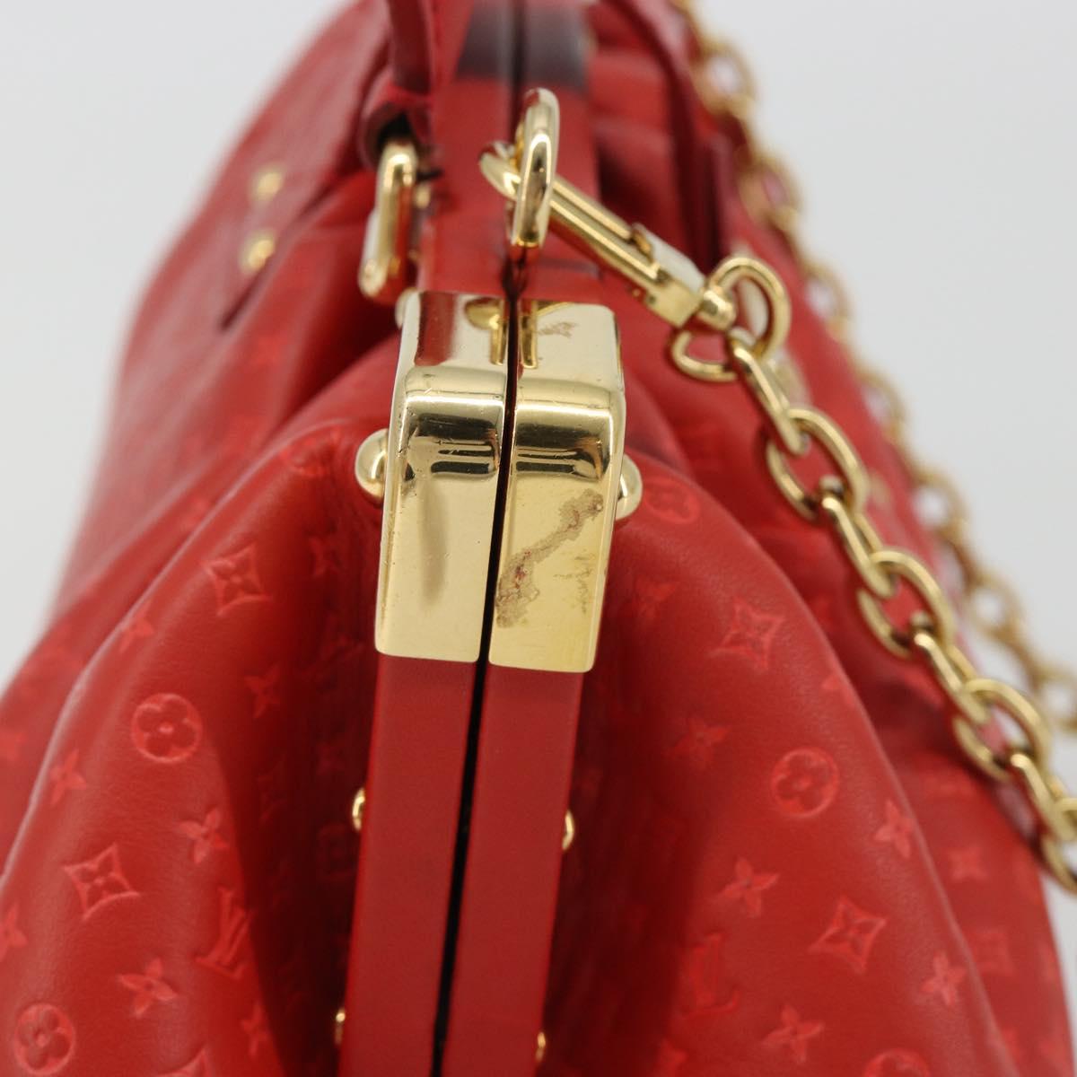 LOUIS VUITTON Nanogram Monogram Clutch Hand Bag Red M22327 LV Auth ka5104SM