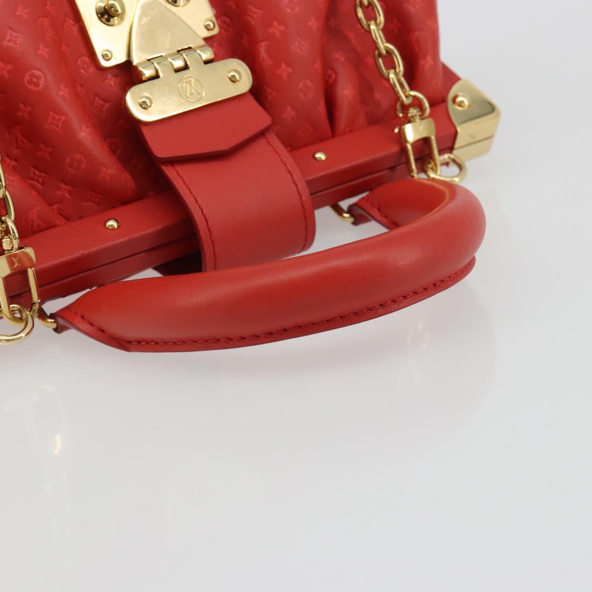 LOUIS VUITTON Nanogram Monogram Clutch Hand Bag Red M22327 LV Auth ka5104SM