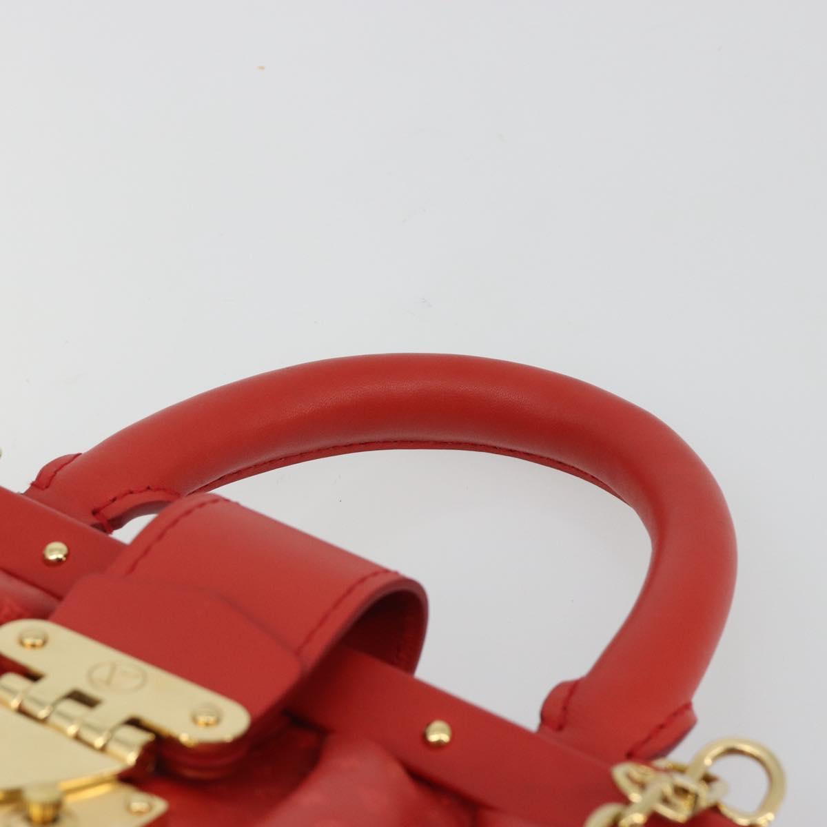LOUIS VUITTON Nanogram Monogram Clutch Hand Bag Red M22327 LV Auth ka5104SM