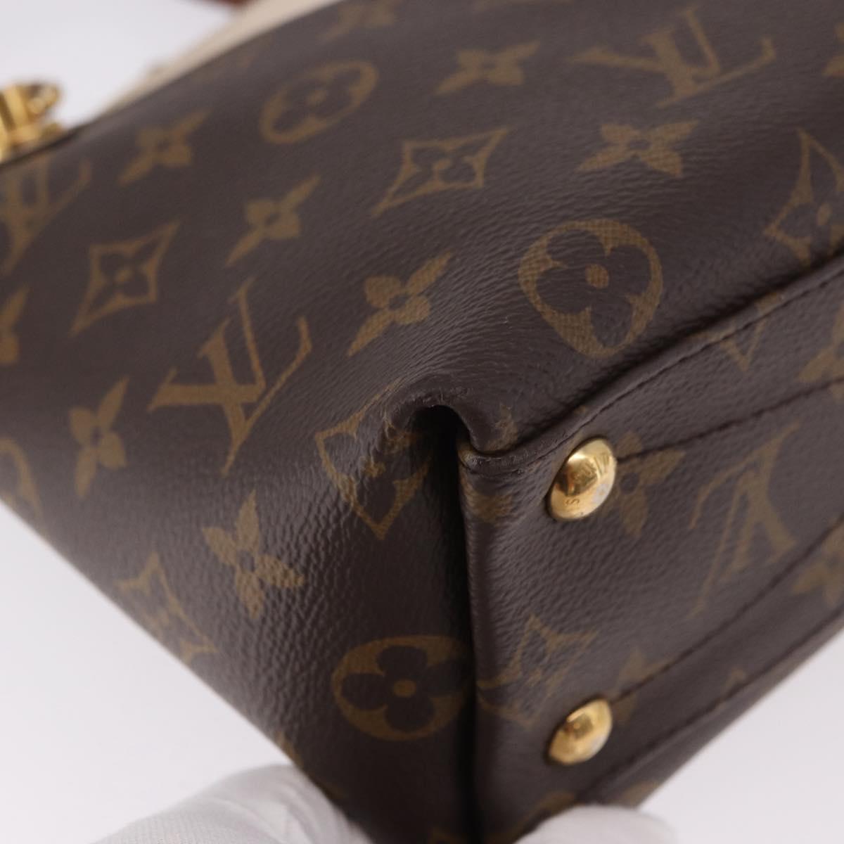 LOUIS VUITTON Monogram V Tote BB Hand Bag 2way M44520 LV Auth ka5105A