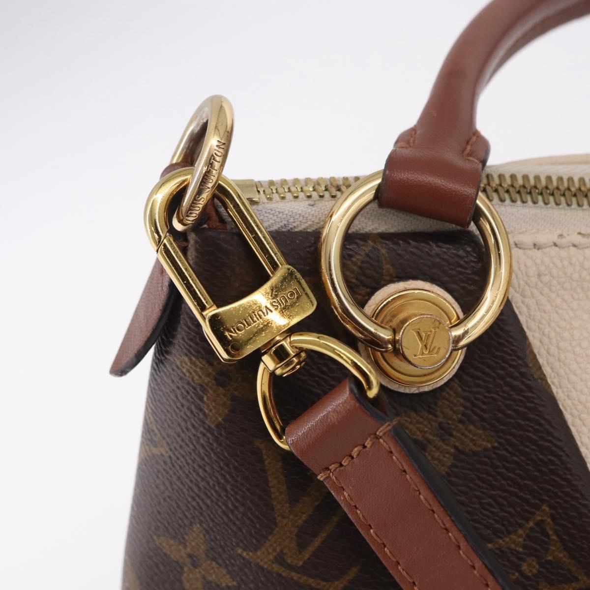 LOUIS VUITTON Monogram V Tote BB Hand Bag 2way M44520 LV Auth ka5105A