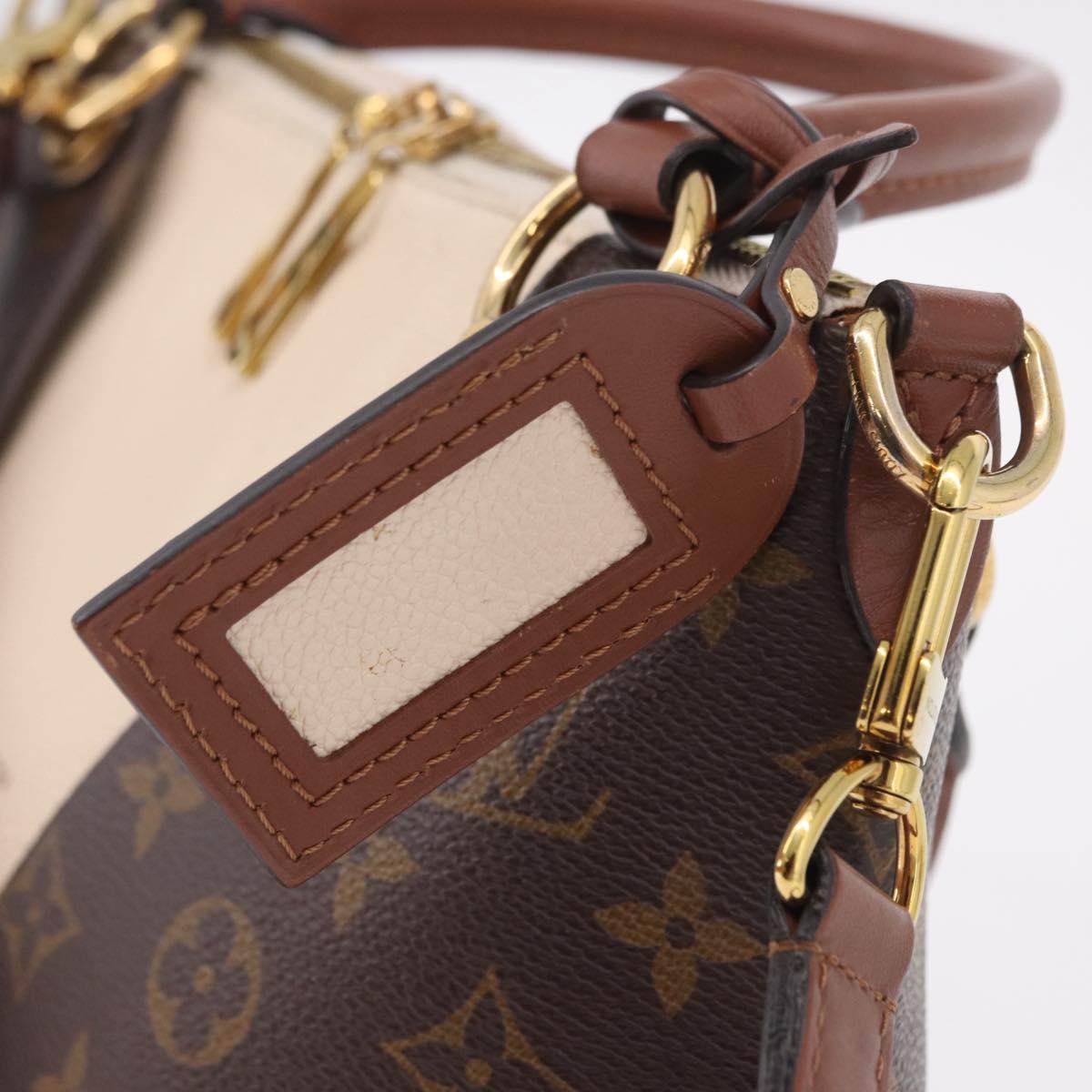 LOUIS VUITTON Monogram V Tote BB Hand Bag 2way M44520 LV Auth ka5105A