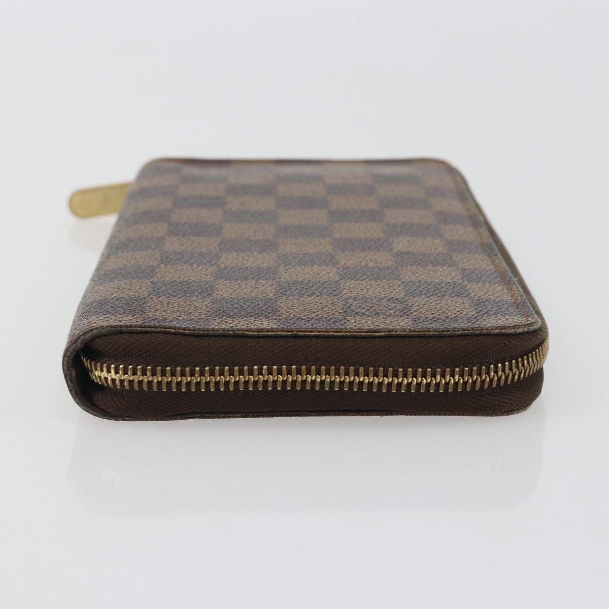 LOUIS VUITTON Damier Ebene Zippy Organizer Long Wallet N60003 LV Auth ka5107A