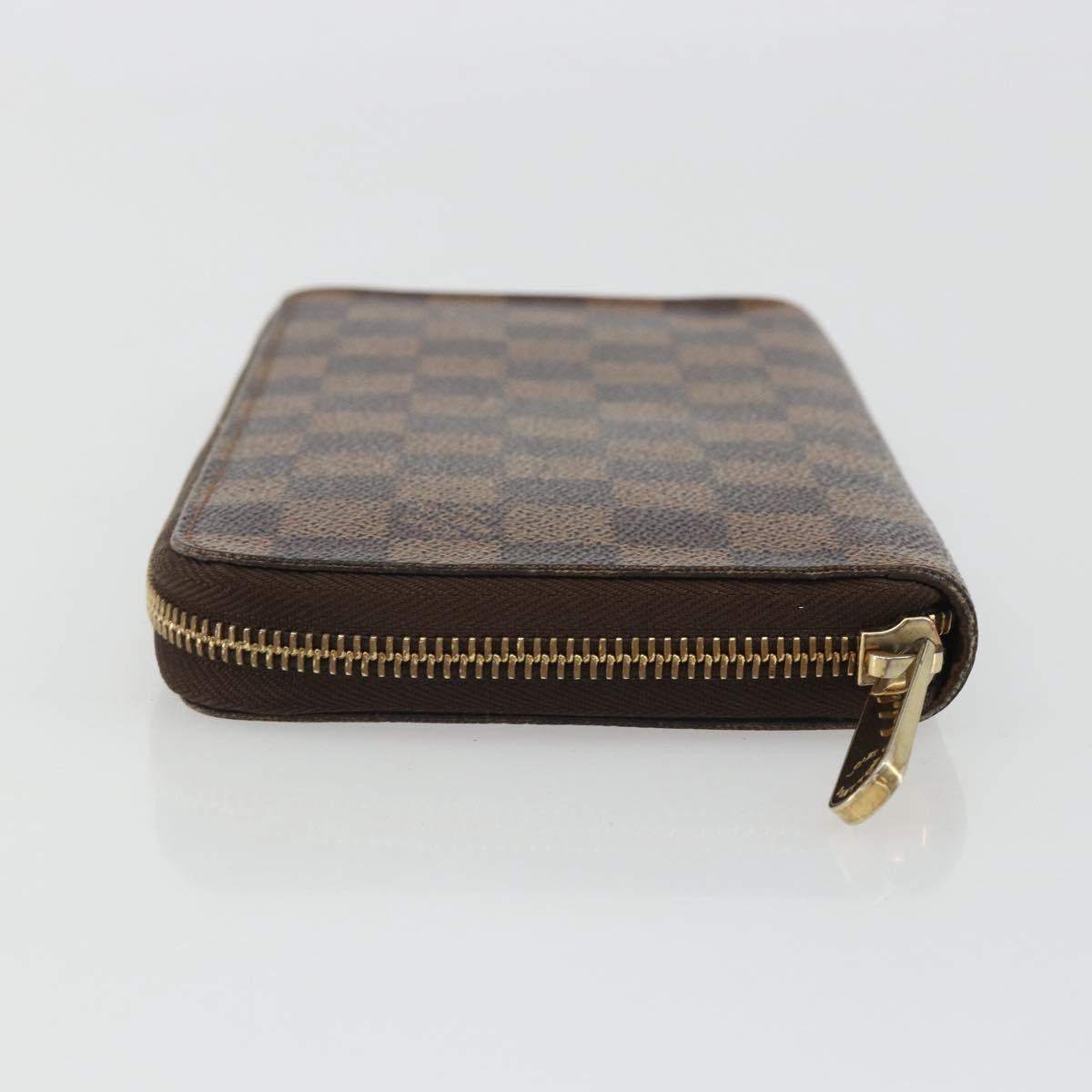 LOUIS VUITTON Damier Ebene Zippy Organizer Long Wallet N60003 LV Auth ka5107A