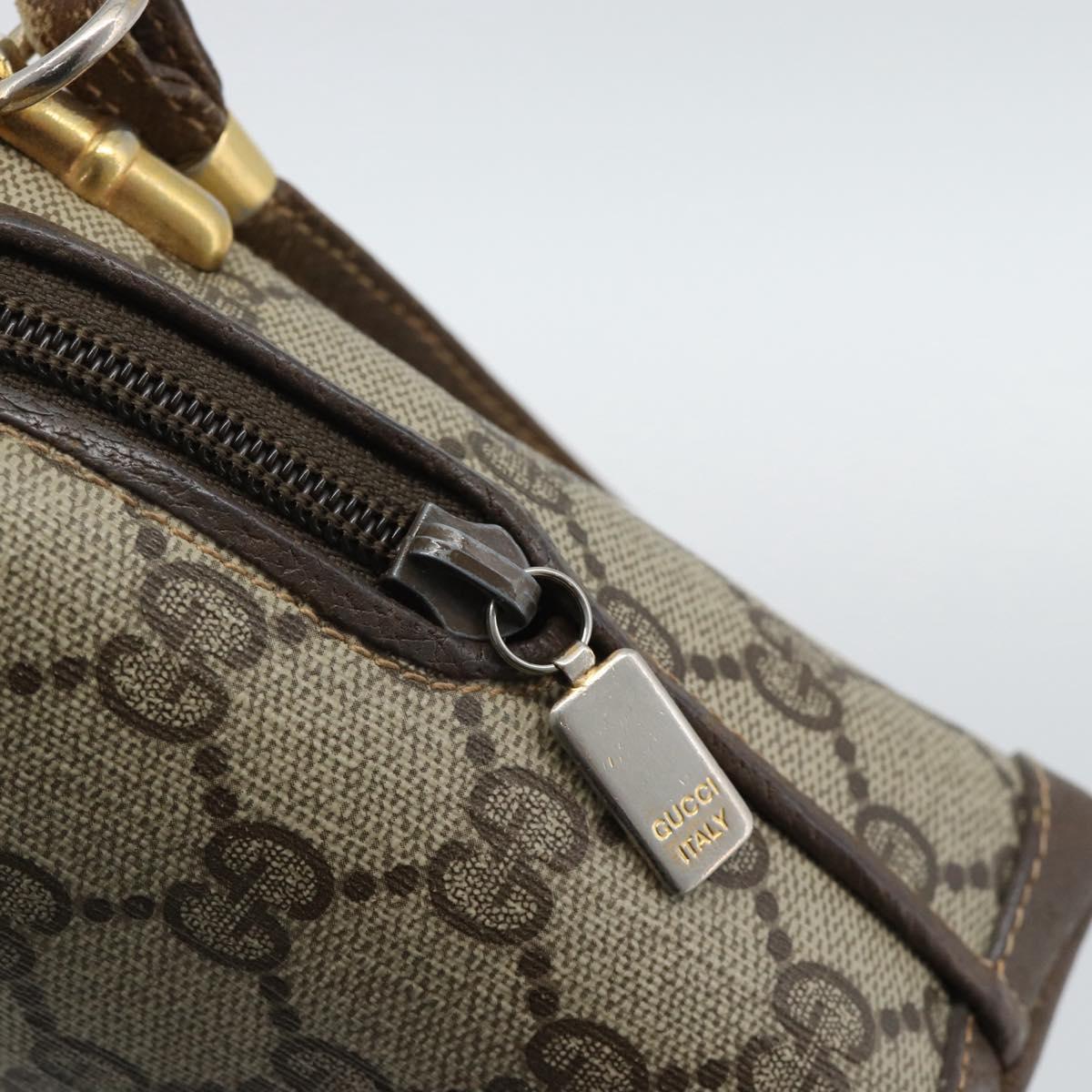 GUCCI GG Supreme Shoulder Bag PVC Leather Beige Gold 007 39 4916 Auth ka5111