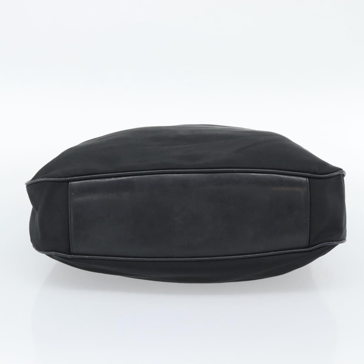 GUCCI Bamboo Hand Bag Canvas Black Silver 001 1553 Auth ka5114