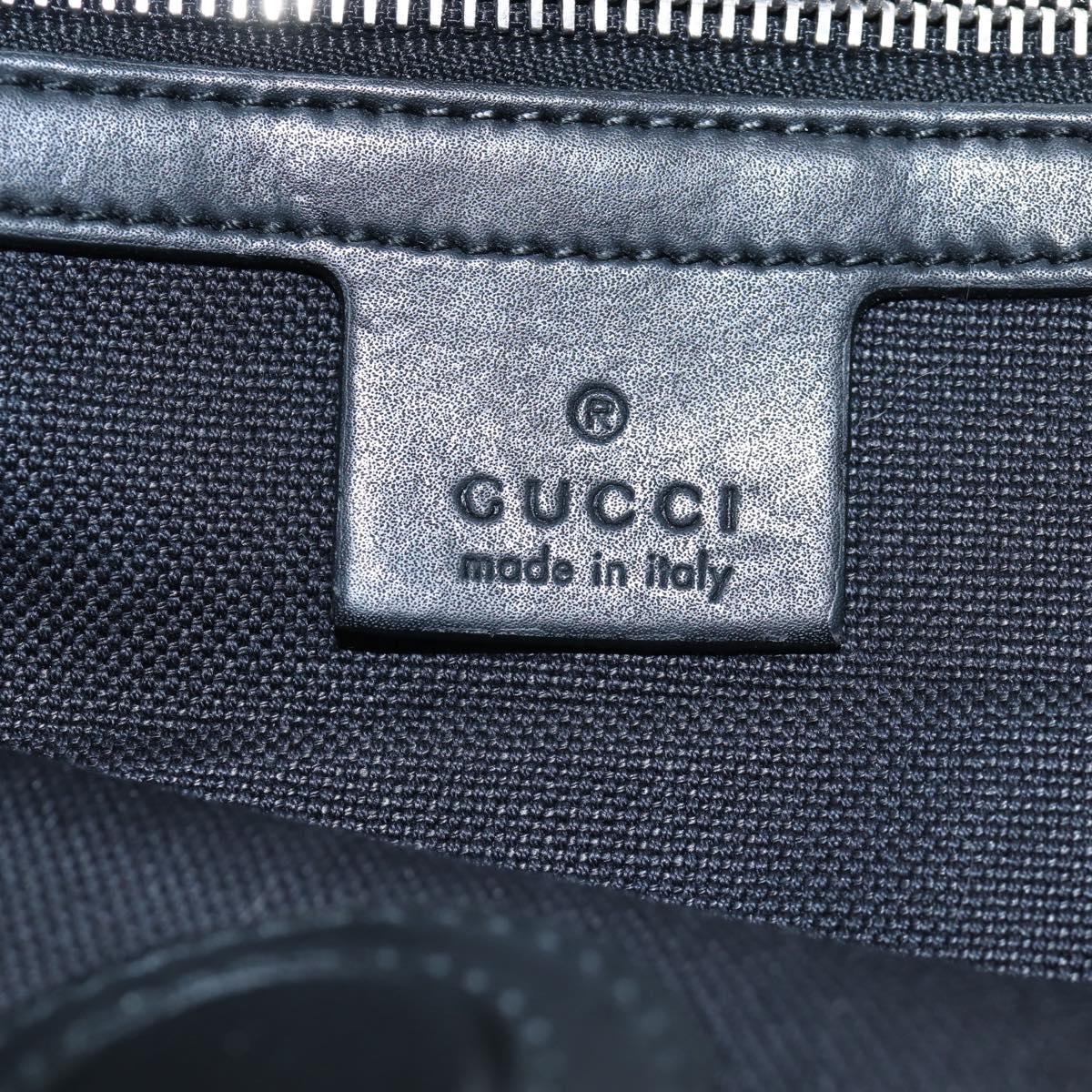GUCCI GG Supreme Tote Bag PVC Leather Black 495559 Auth ka5117