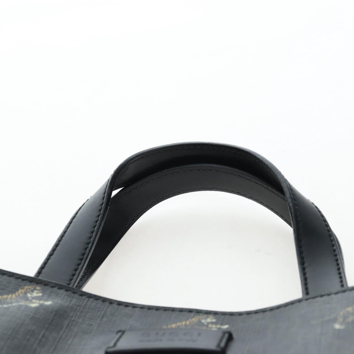 GUCCI GG Supreme Tote Bag PVC Leather Black 495559 Auth ka5117