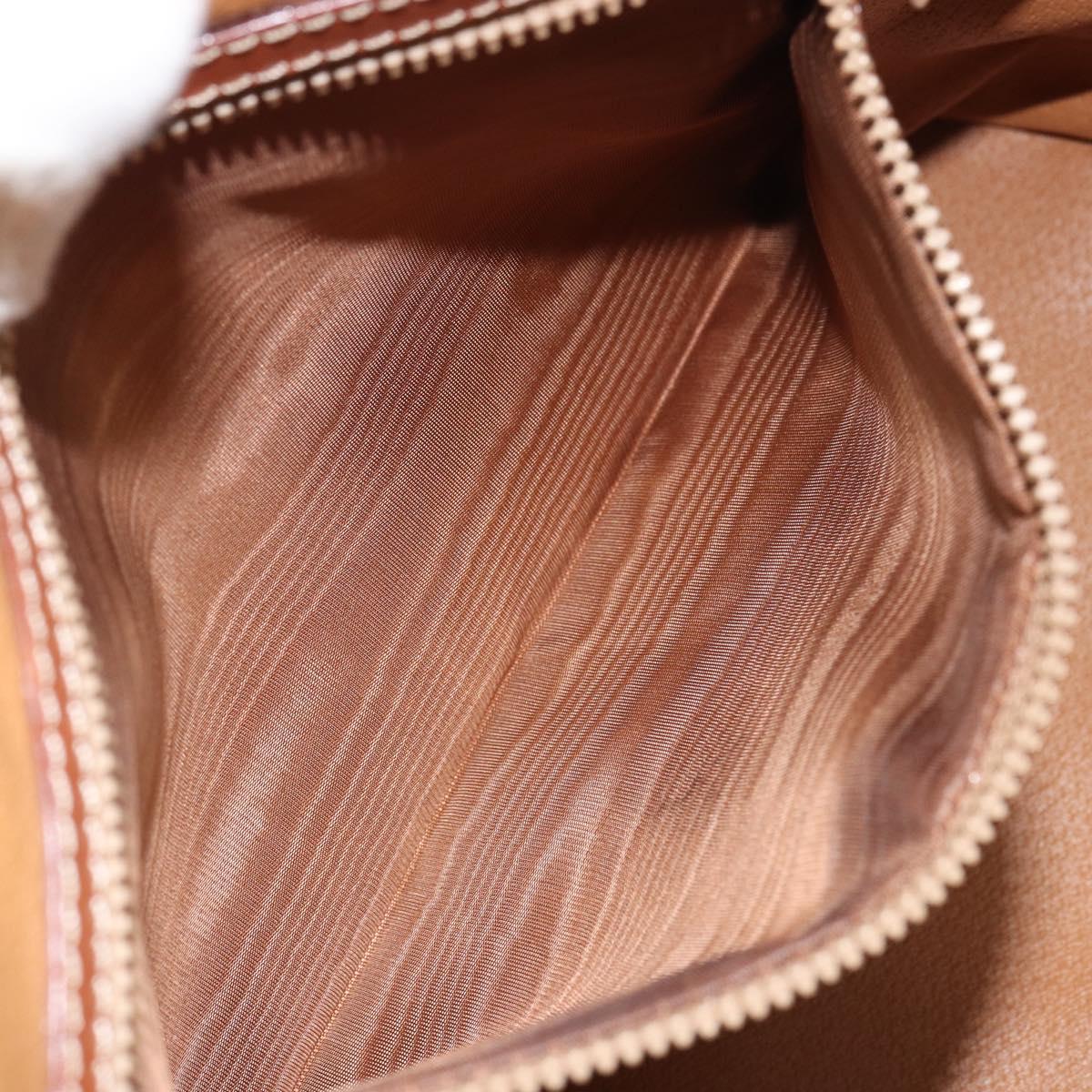 CELINE Macadam Canvas Hand Bag PVC 2way Beige Gold Auth ka512