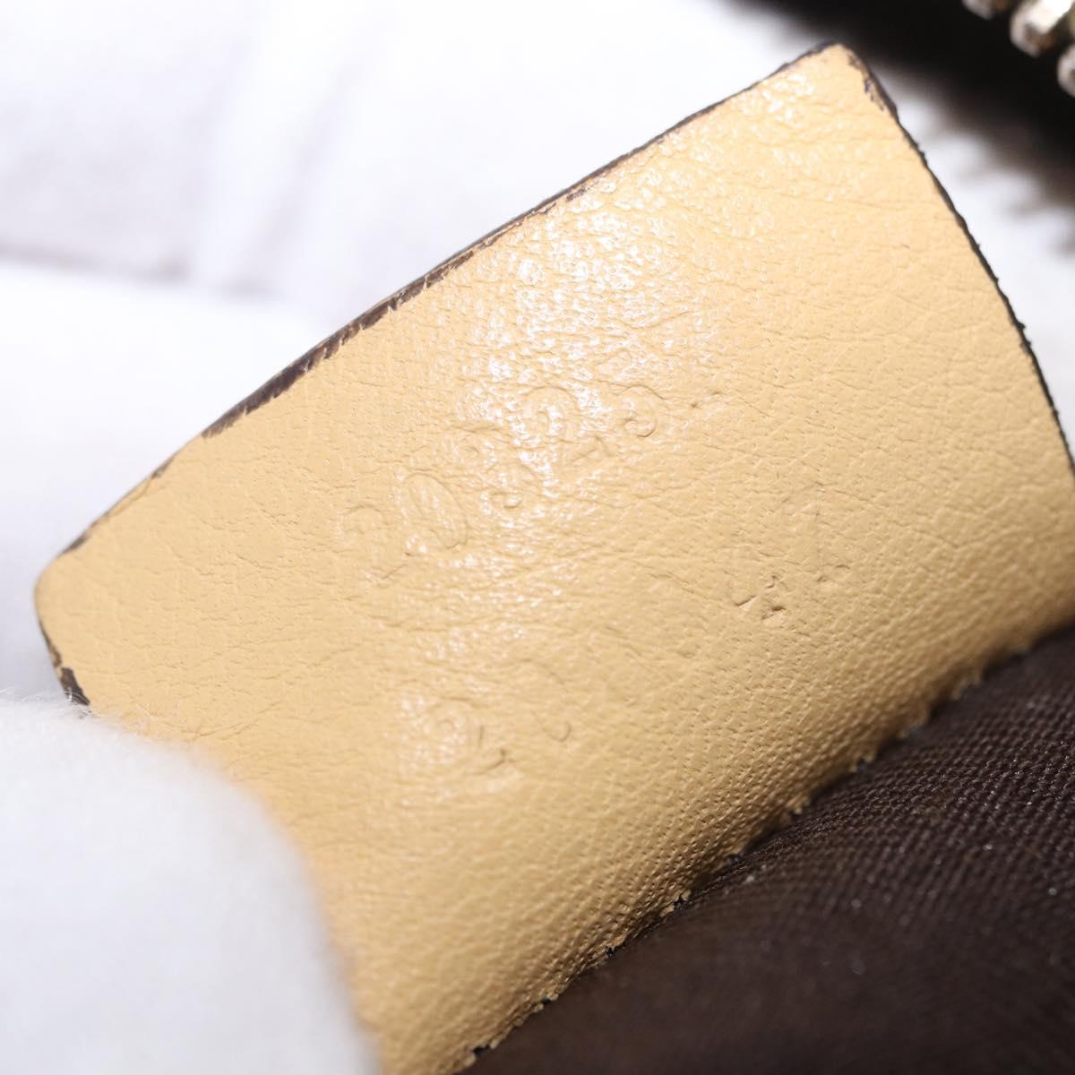 GUCCI GG Canvas Shoulder Bag Beige Gold 203257 Auth ka5131