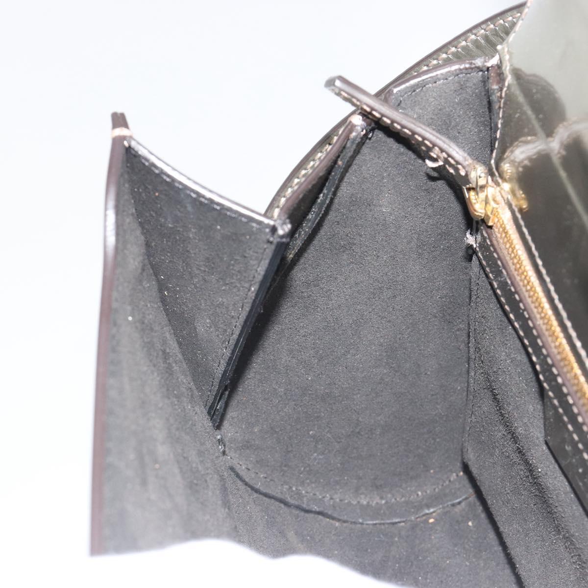 GIVENCHY Shoulder Bag Leather Silver Gold Auth ka5134