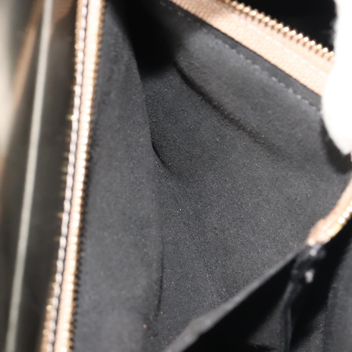 GIVENCHY Shoulder Bag Leather Silver Gold Auth ka5134