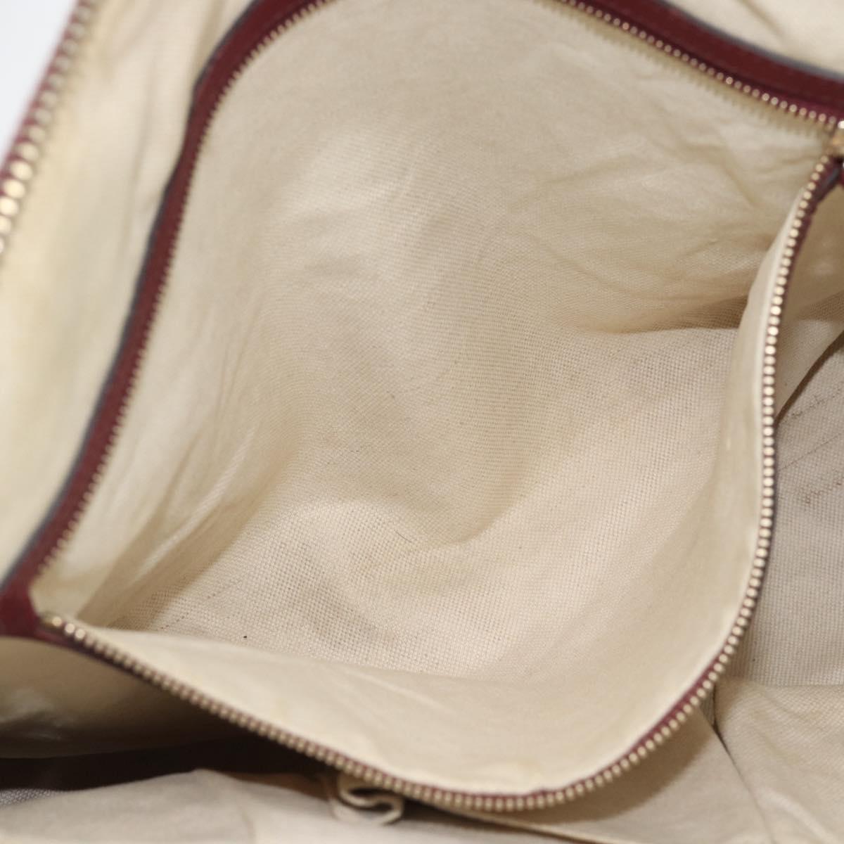GUCCI Micro GuccissimaGG Hand Bag Leather Red Gold 323673 Auth ka5135