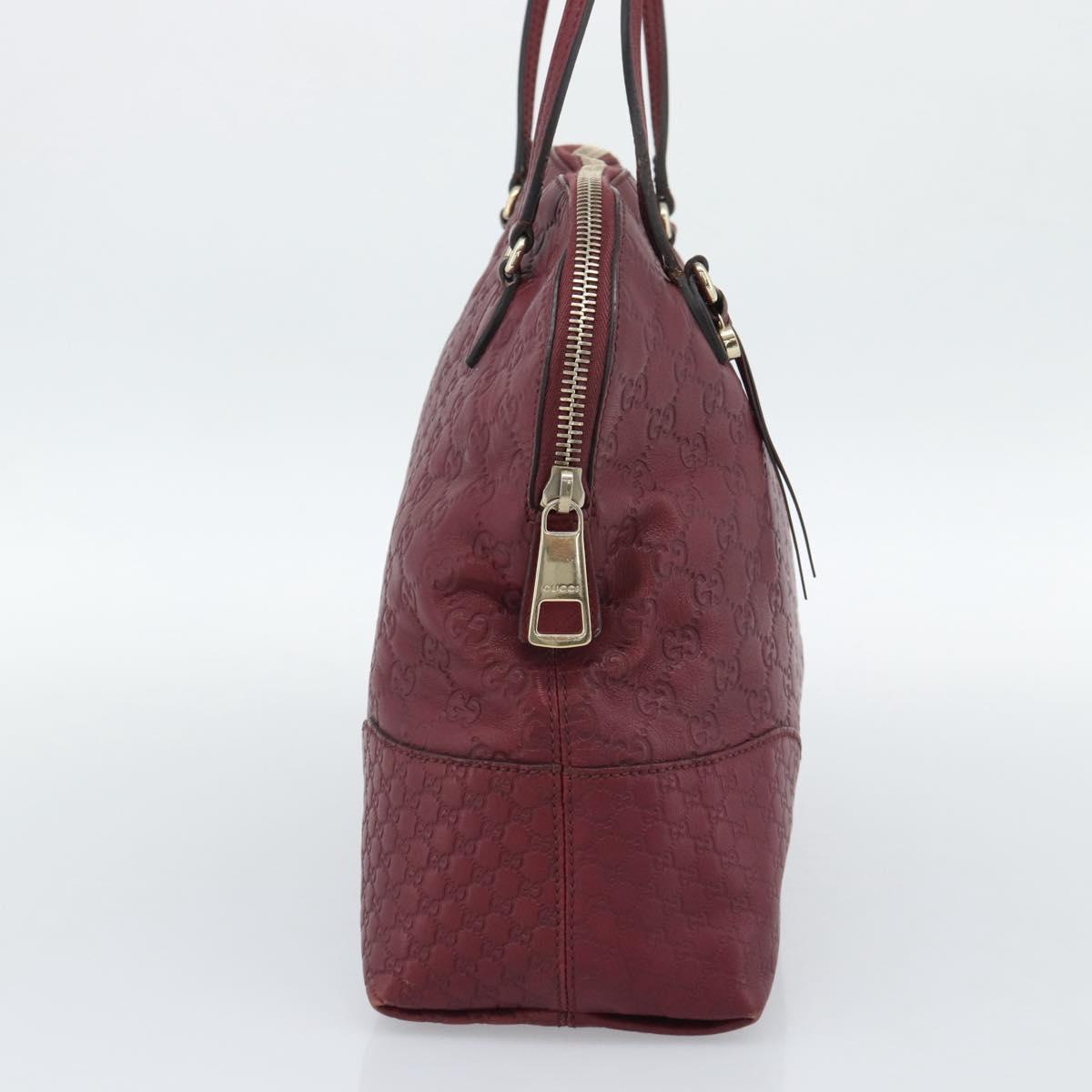 GUCCI Micro GuccissimaGG Hand Bag Leather Red Gold 323673 Auth ka5135