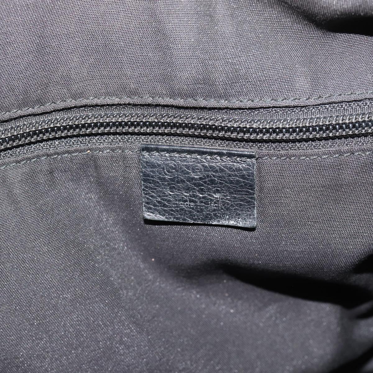 GUCCI GG Canvas Shoulder Bag Black Silver 339569 Auth ka5137