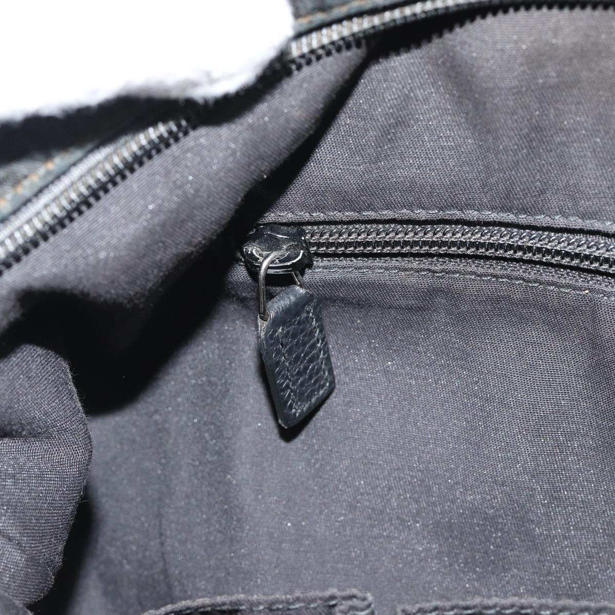 GUCCI GG Canvas Shoulder Bag Black Silver 339569 Auth ka5137