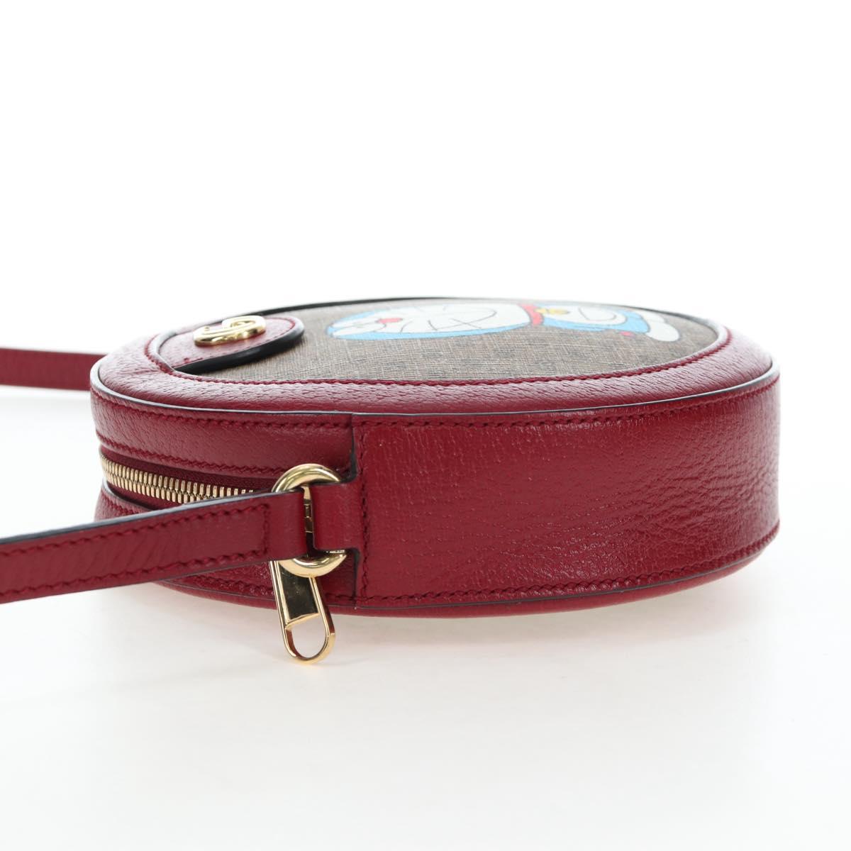 GUCCI Doraemon Micro GG Supreme Bag PVC Leather Beige 625216 Auth ka5138M