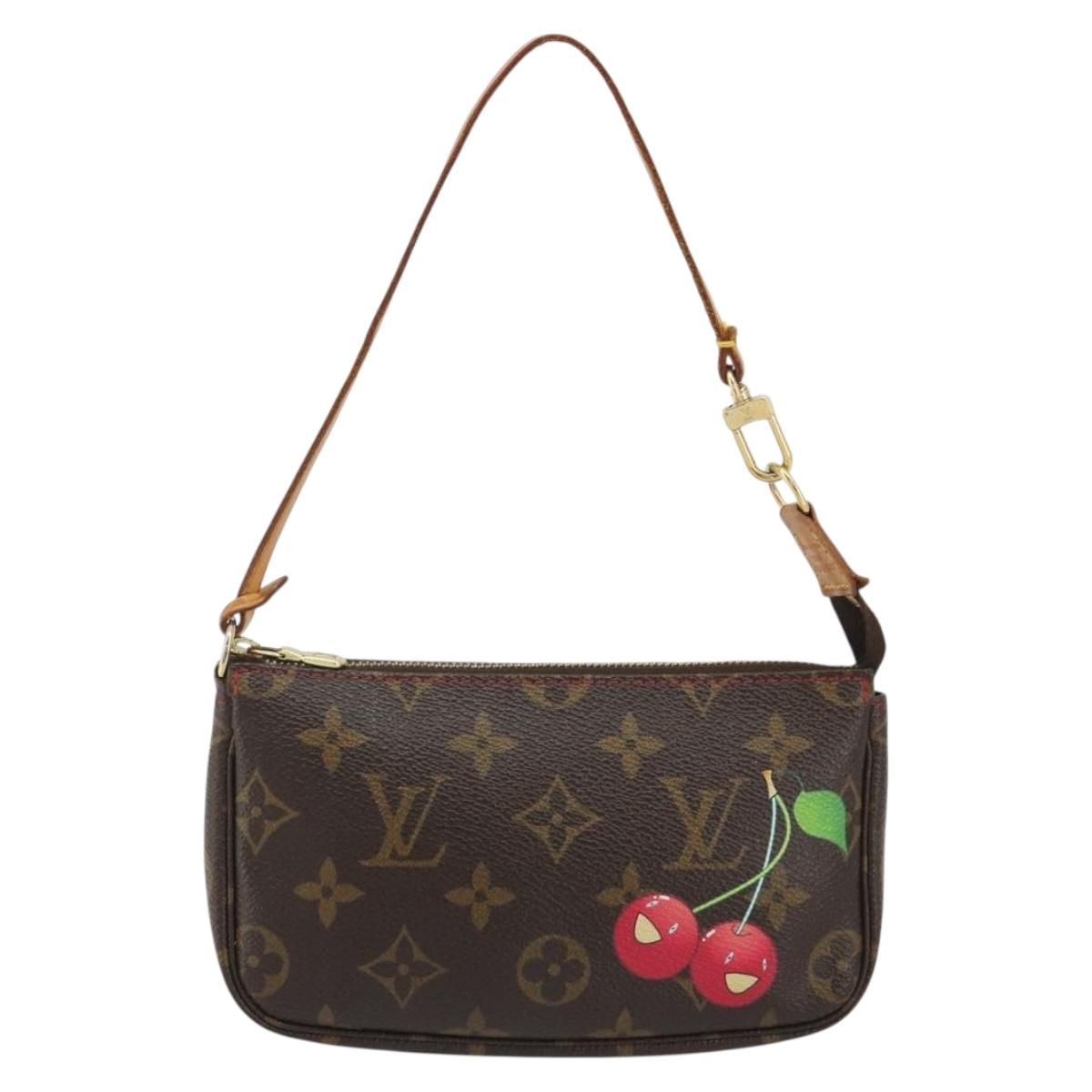LOUIS VUITTON Monogram Cherry Mini Pochette Accessoires Pouch LV Auth ka5140A