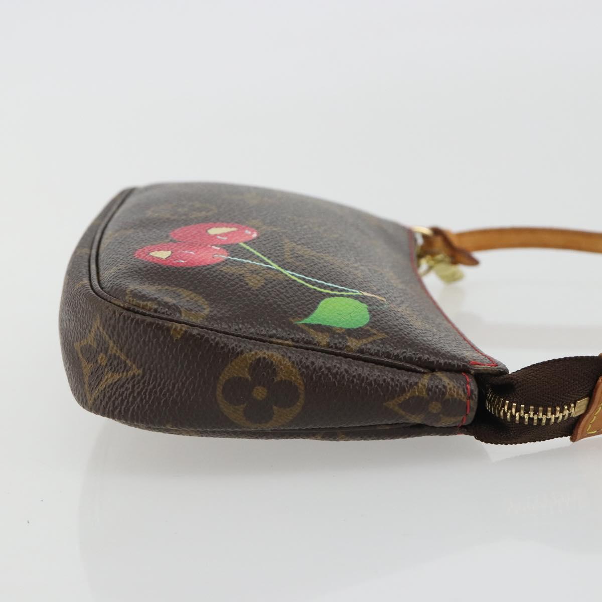LOUIS VUITTON Monogram Cherry Mini Pochette Accessoires Pouch LV Auth ka5140A