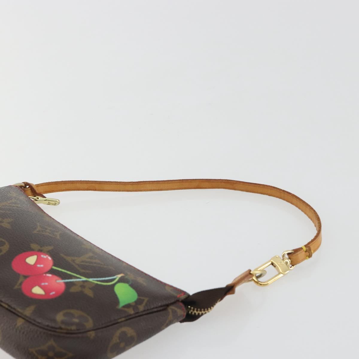 LOUIS VUITTON Monogram Cherry Mini Pochette Accessoires Pouch LV Auth ka5140A