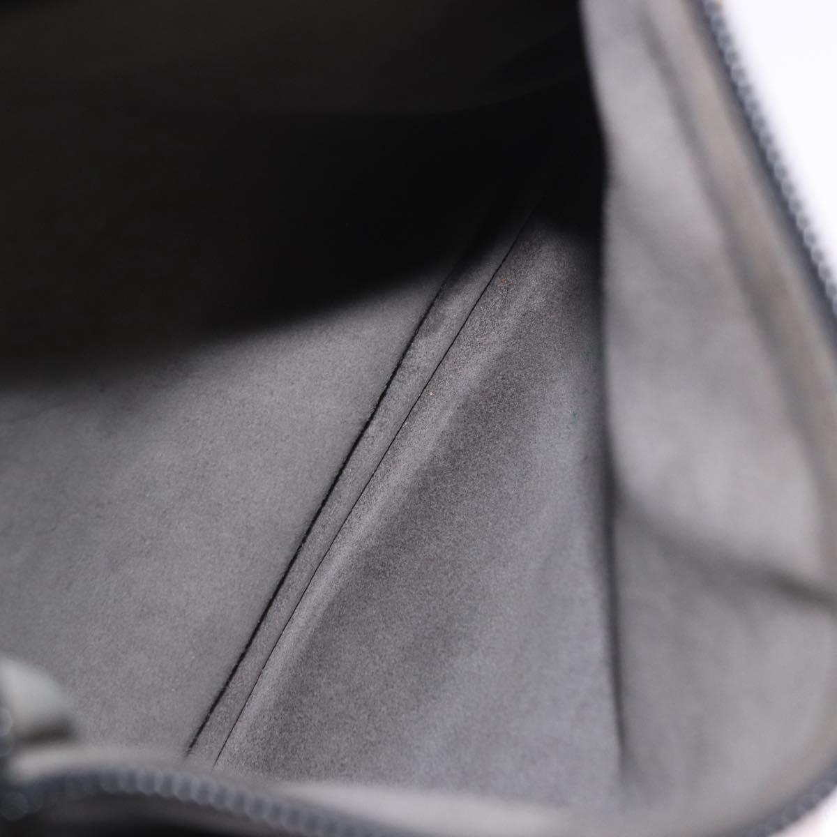 LOEWE Anagram Shoulder Bag Leather Black Gold Auth ka5143
