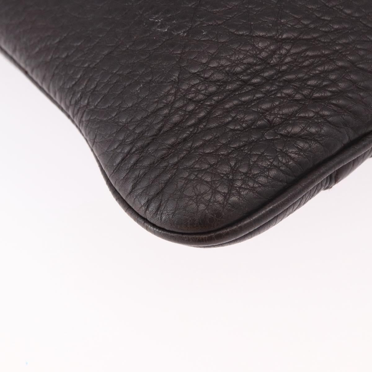GUCCI Shoulder Bag Leather Black Silver 233329 Auth ka5144A