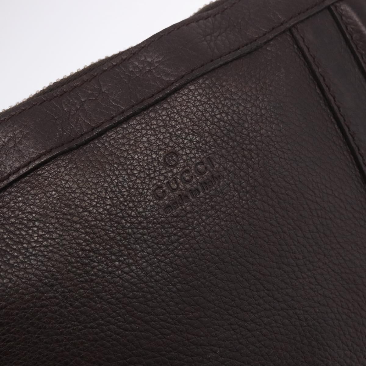 GUCCI Shoulder Bag Leather Black Silver 233329 Auth ka5144A