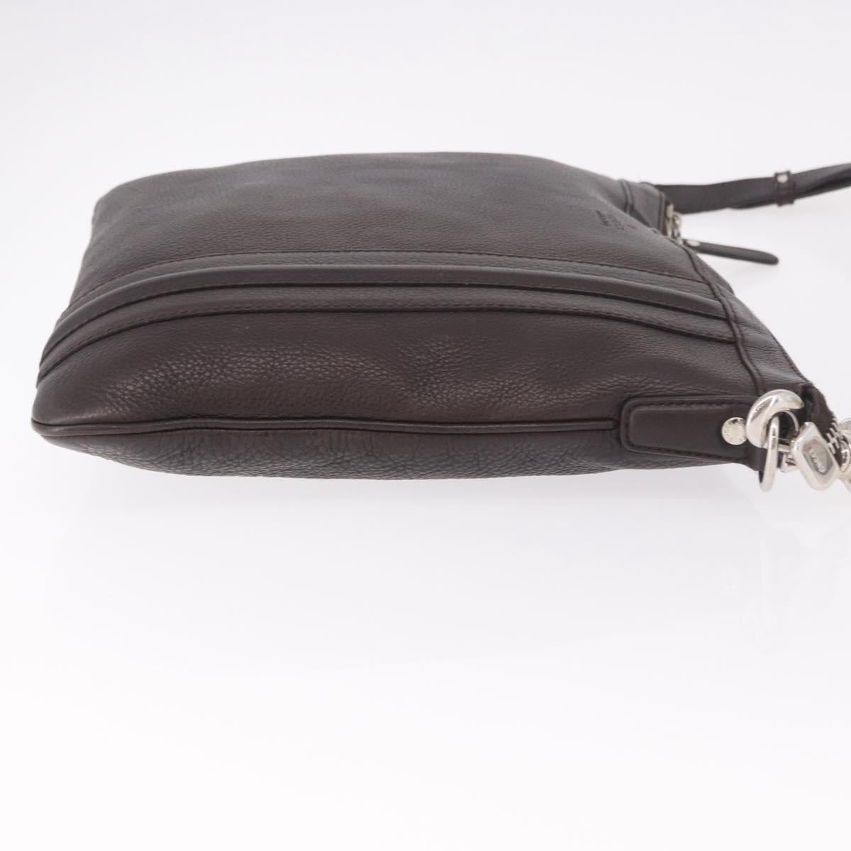 GUCCI Shoulder Bag Leather Black Silver 233329 Auth ka5144A