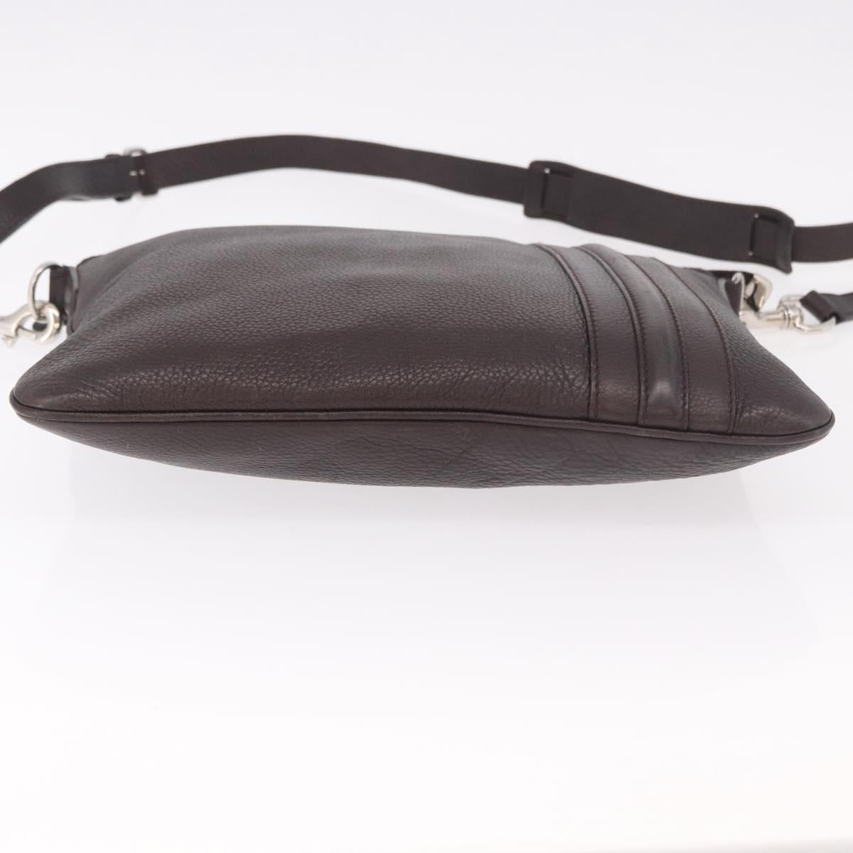 GUCCI Shoulder Bag Leather Black Silver 233329 Auth ka5144A