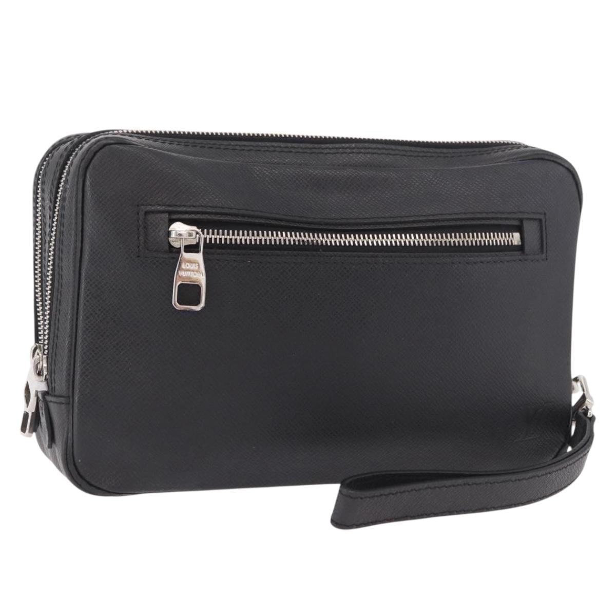 LOUIS VUITTON Taiga Neo pavel Clutch Bag Ardoise M32684 LV Auth ka5148
