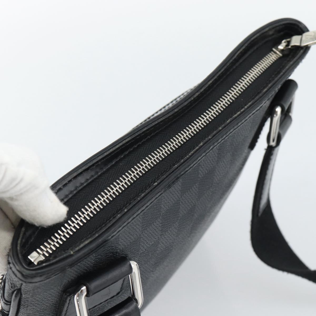 LOUIS VUITTON Damier Graphite Tomas Shoulder Bag N58028 LV Auth ka5149