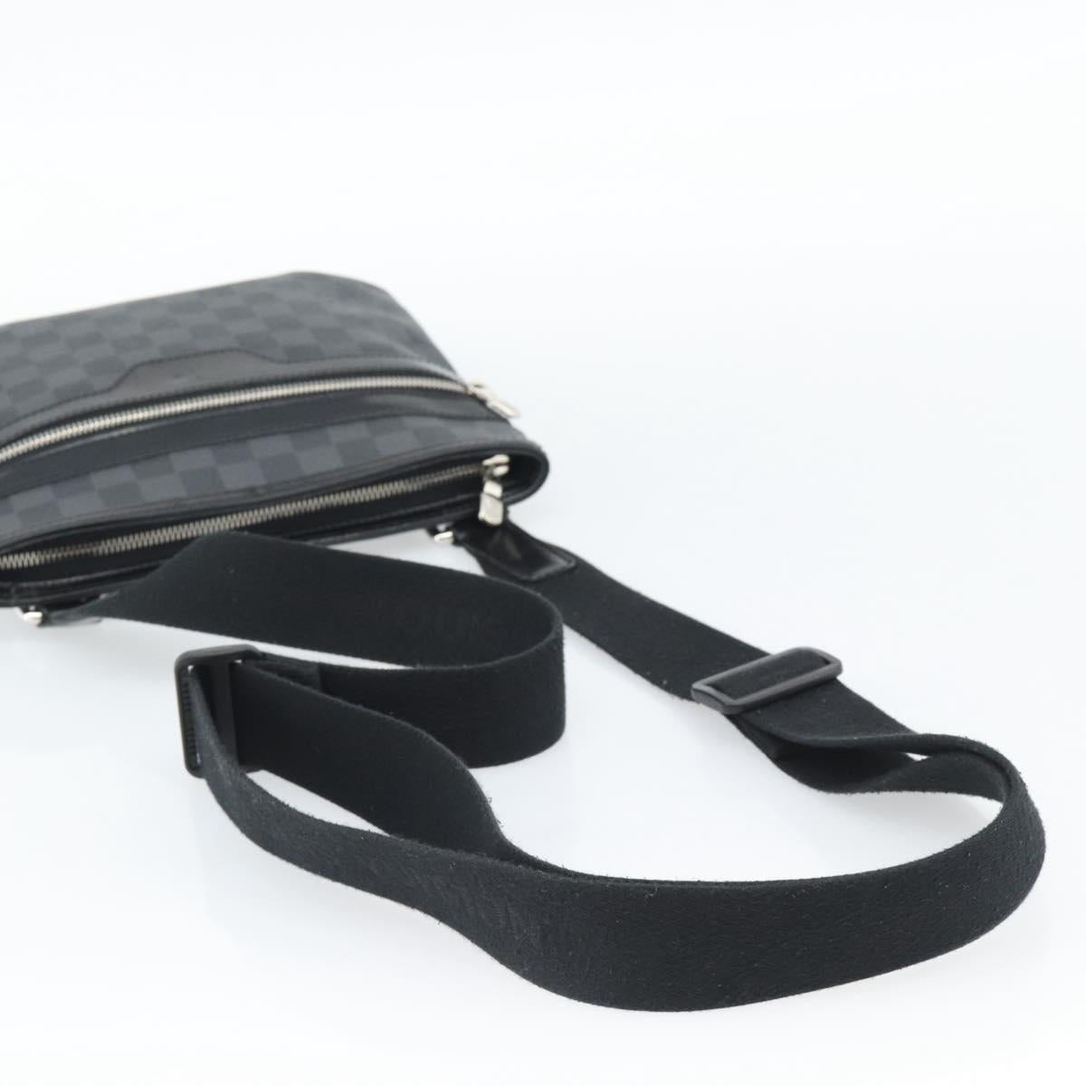 LOUIS VUITTON Damier Graphite Tomas Shoulder Bag N58028 LV Auth ka5149