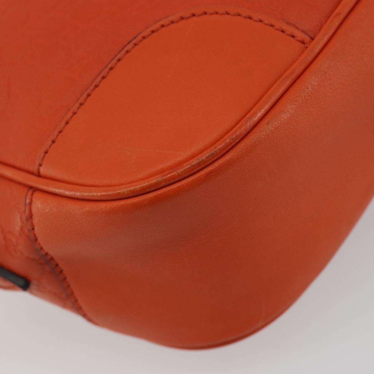 GUCCI Micro GuccissimaGG Shoulder Bag Orange Gold 449413 Auth ka5154