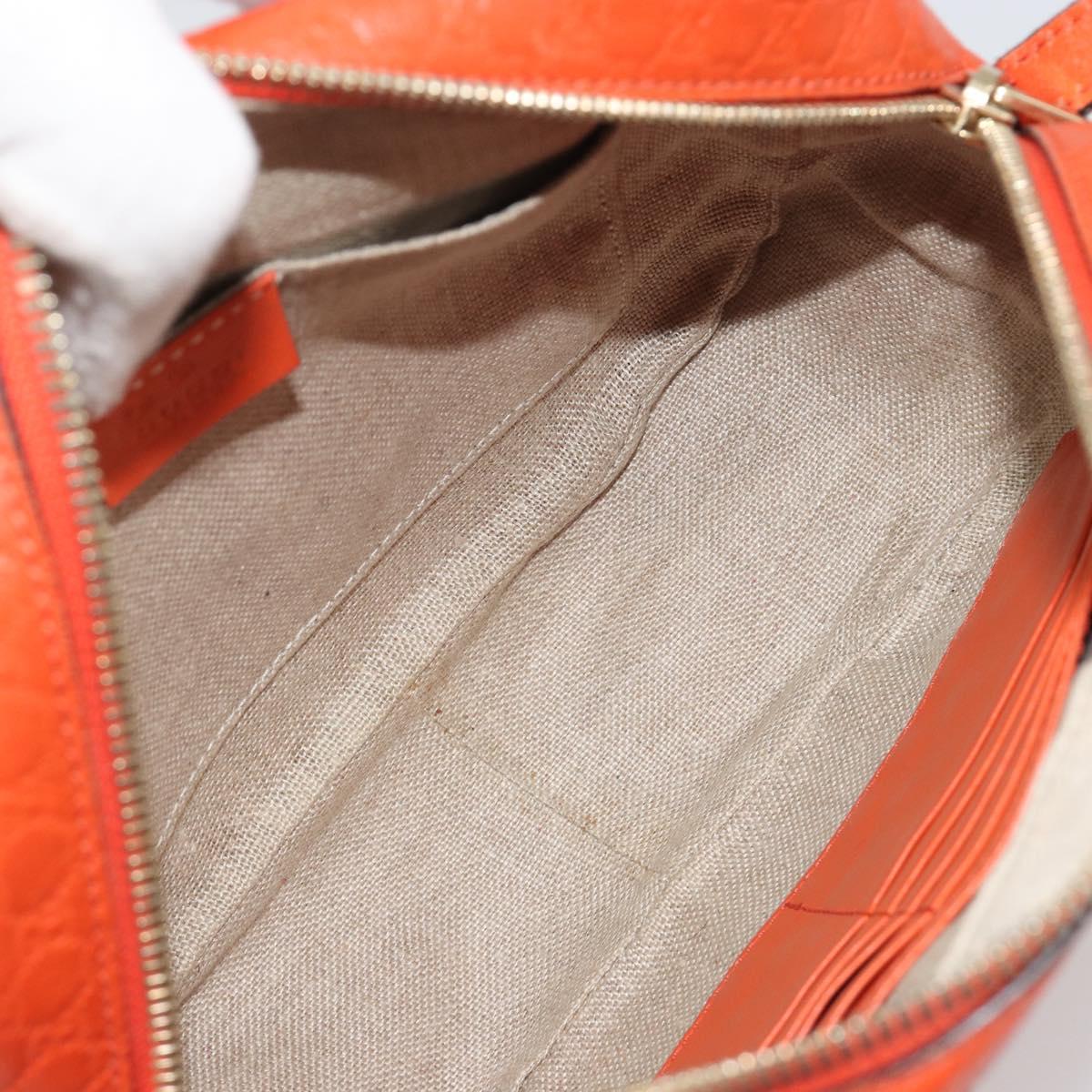 GUCCI Micro GuccissimaGG Shoulder Bag Orange Gold 449413 Auth ka5154